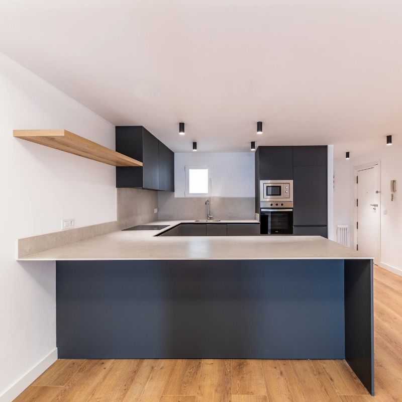 cocina encimera beig